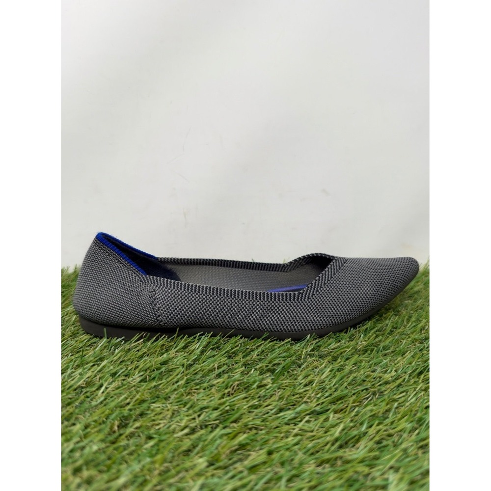 Rothy's The Point Shoe Women 6 Gray Knit Flats Casual Office Travel Professional